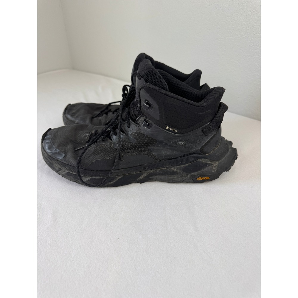HOKA‎ Anacapa Mid GTX Hiking Boots Gore-Tex Waterproof Black Men's 11D